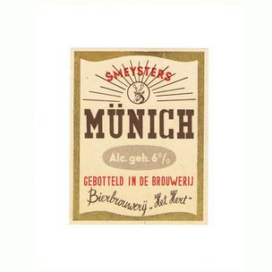 Het originele Munich etiket uit 1955